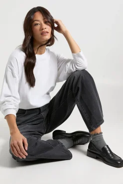 boohoo Jean droit à taille haute Tall Basics<Femme Denim|Jeans