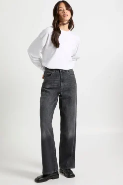 boohoo Jean droit à taille haute Tall Basics<Femme Denim|Jeans