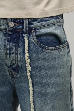Jean Empilé Coupe Décontractée À Patchwork