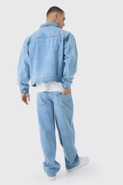 Jean en denim à appliqué cœur Relaxed Rigid