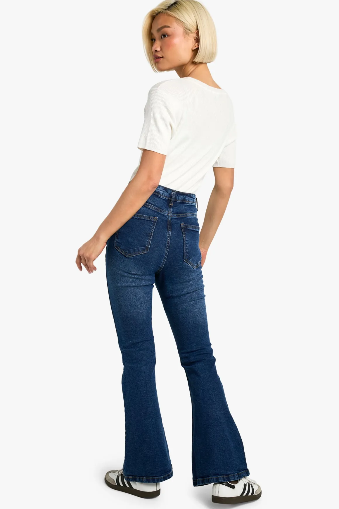 Jean flare effet push-up coupe skinny