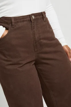 Jean Grande Taille Droit À Jambe Droite Délavé