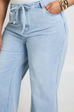 Jean Grande Taille Jambe Large Taille Nouée
