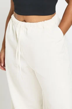 boohoo Jean Grande Taille Jambe Large Avec Taille Élastiquée<Femme Jeans|Denim
