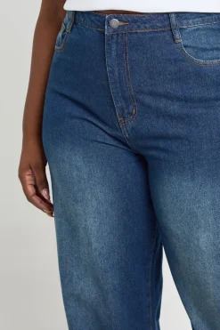 boohoo Jean Grande Taille Jambe Tonneau<Femme Denim|Jeans
