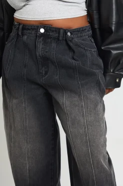 Jean Grande Taille Taille Ajustable Jambe Large