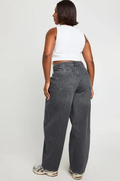 Jean Grande Taille Taille Mi-haute Coupe Barrel