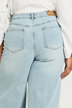 Jean Grande Taille Taille Mi-haute Coupe Large Évasée