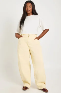boohoo Jean Grande Taille Taille Mi-haute Jambe Tonneau Couture Torsadée<Femme Denim|Jeans