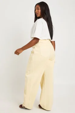 boohoo Jean Grande Taille Taille Mi-haute Jambe Tonneau Couture Torsadée<Femme Denim|Jeans