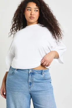 Jean Grande Taille Taille Mi-haute Coupe Ample Jambe Large