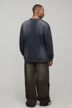 Jean Imprimé Gothique Coupe Baggy Délavé
