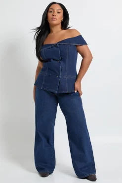 Jean à jambes larges Plus