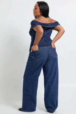 Jean à jambes larges Plus