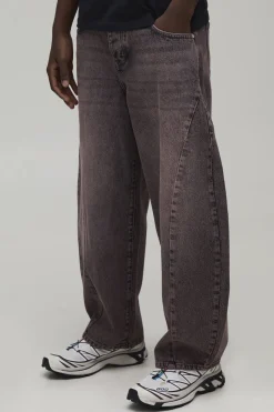 Jean Jambe Tonneau Délavage Teinté