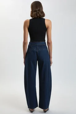 Jean Jambe Tonneau En Denim