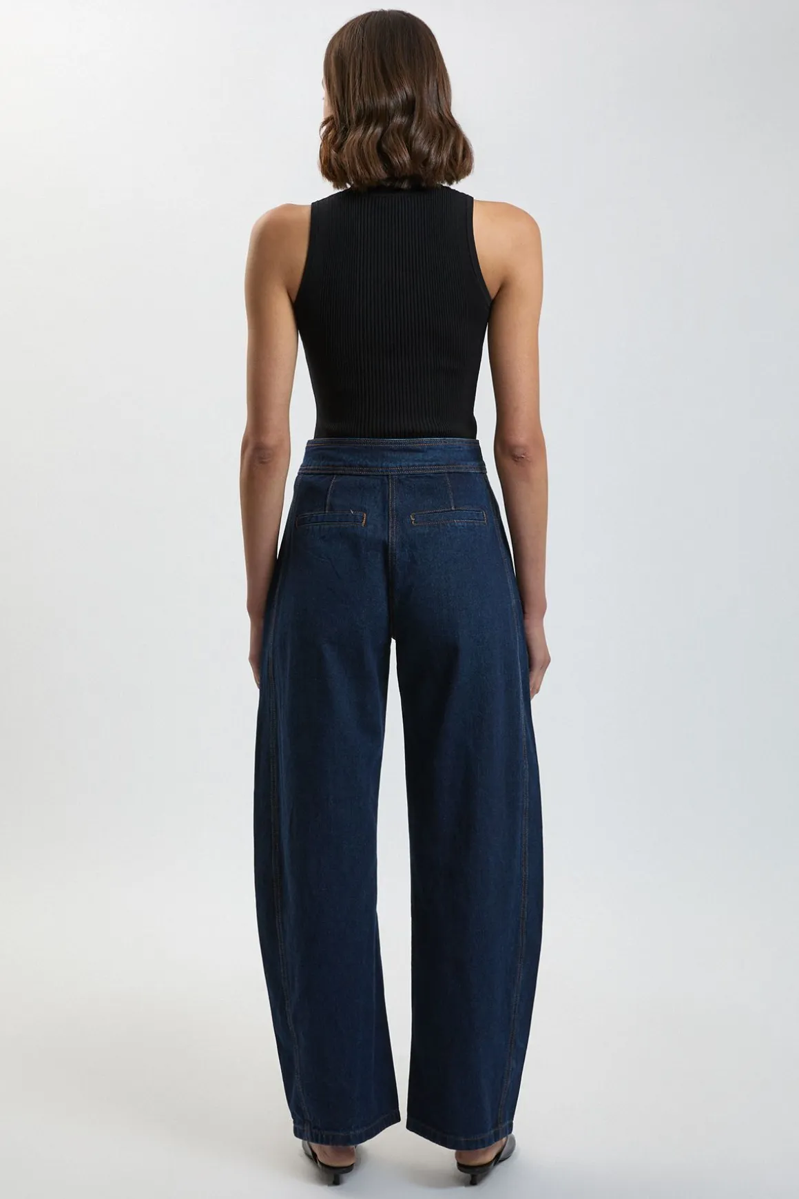 Jean Jambe Tonneau En Denim