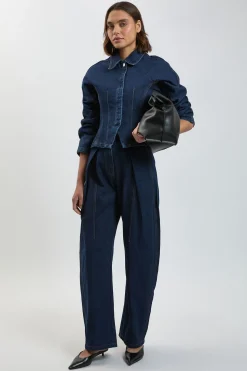 Jean Jambe Tonneau En Denim