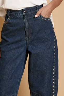 Oasis Jean Jambe Tonneau Premium Avec Détails Cloutés<Femme Denim|Jeans