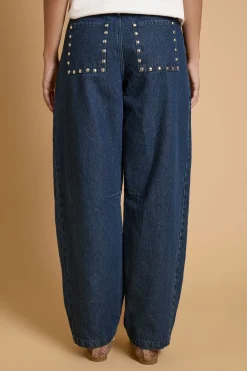 Oasis Jean Jambe Tonneau Premium Avec Détails Cloutés<Femme Denim|Jeans