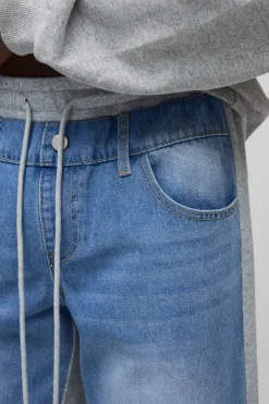 boohooMAN Jean Jogger Hybride à Coupe Décontractée<Homme Denim|Denim