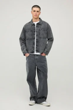 boohooMAN Jean Large Délavé<Homme Ensembles|Denim