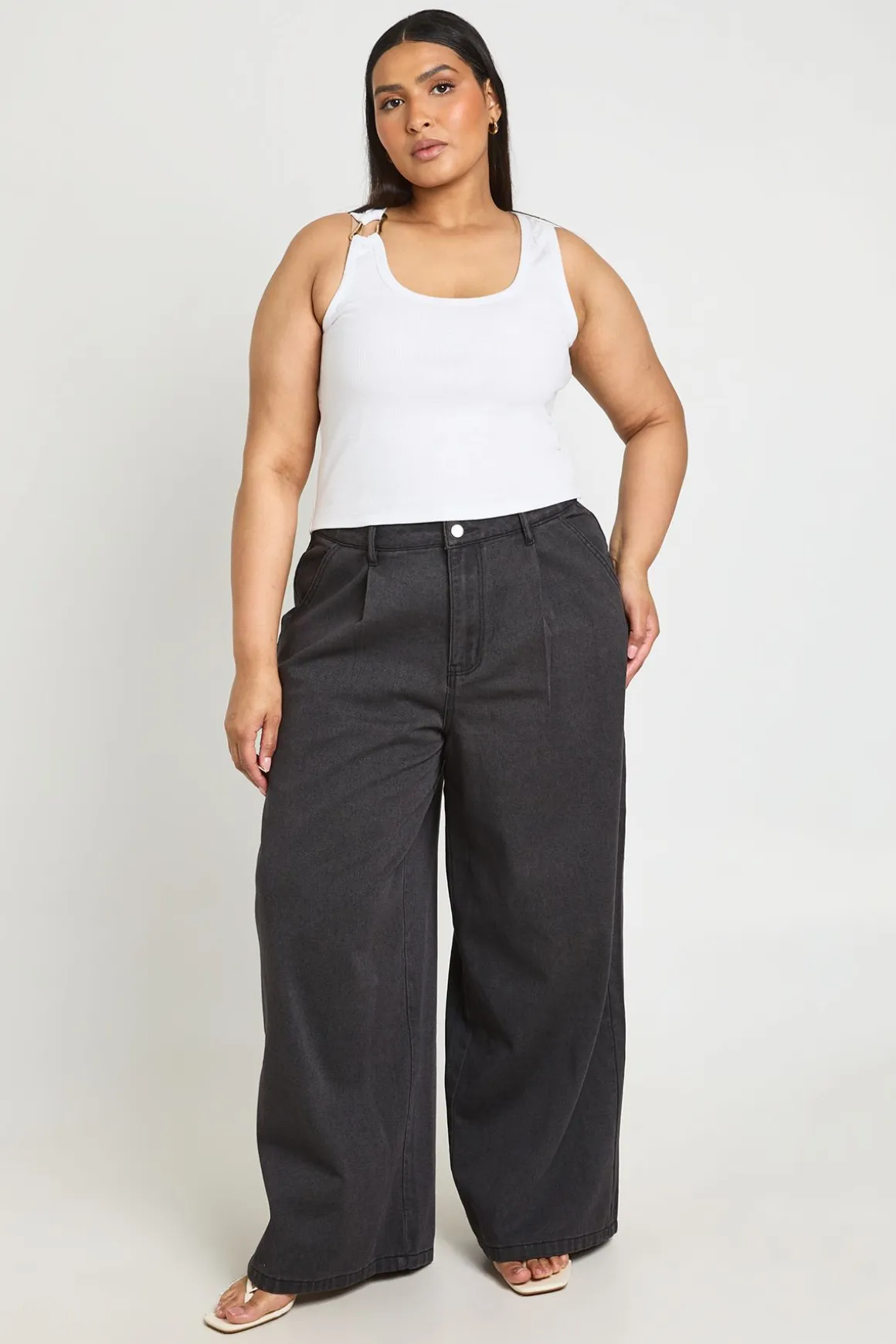 Jean Large À Pinces Grande Taille