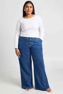 Jean Large Plissé Grande Taille