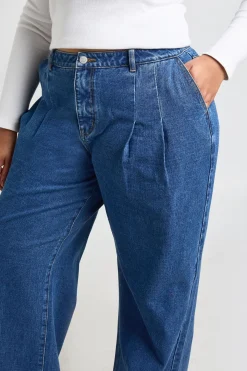 Jean Large Plissé Grande Taille