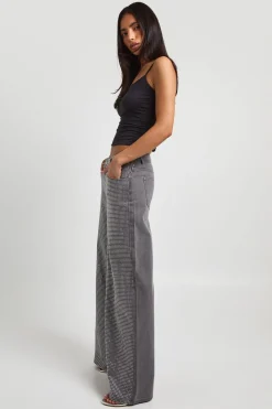 Jean Large Taille Haute Orné De Strass
