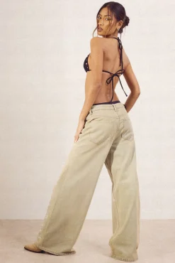 Jean Large Taille Haute À Ornements