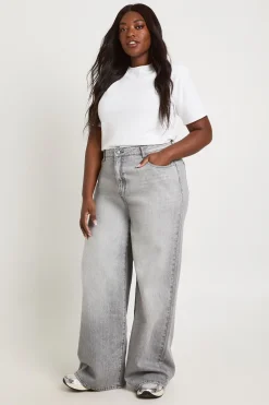 boohoo Jean Large Taille Haute Plus Basics<Femme Denim|Jeans