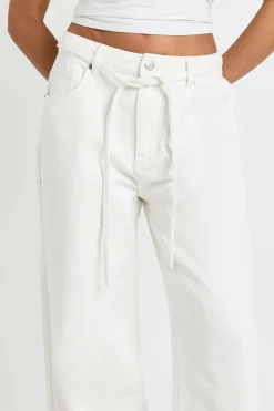 boohoo Jean Large À Taille Nouée<Femme Denim|Jeans