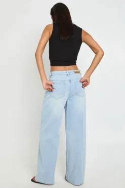 boohoo Jean Large À Taille Nouée<Femme Denim|Jeans