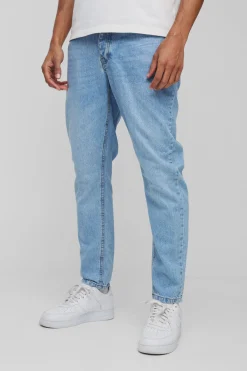boohooMAN Jean lavé rigide à coupe fuselée<Homme Denim|Denim