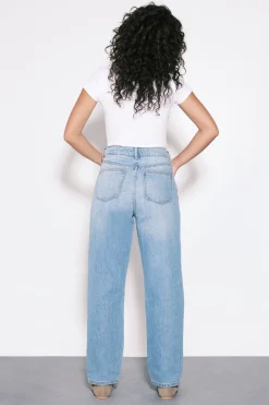 Jean Mom Basique à Taille Haute