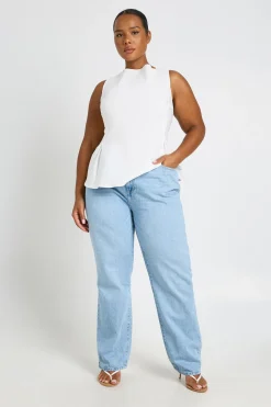 Jean Mom Taille Haute Plus Basics