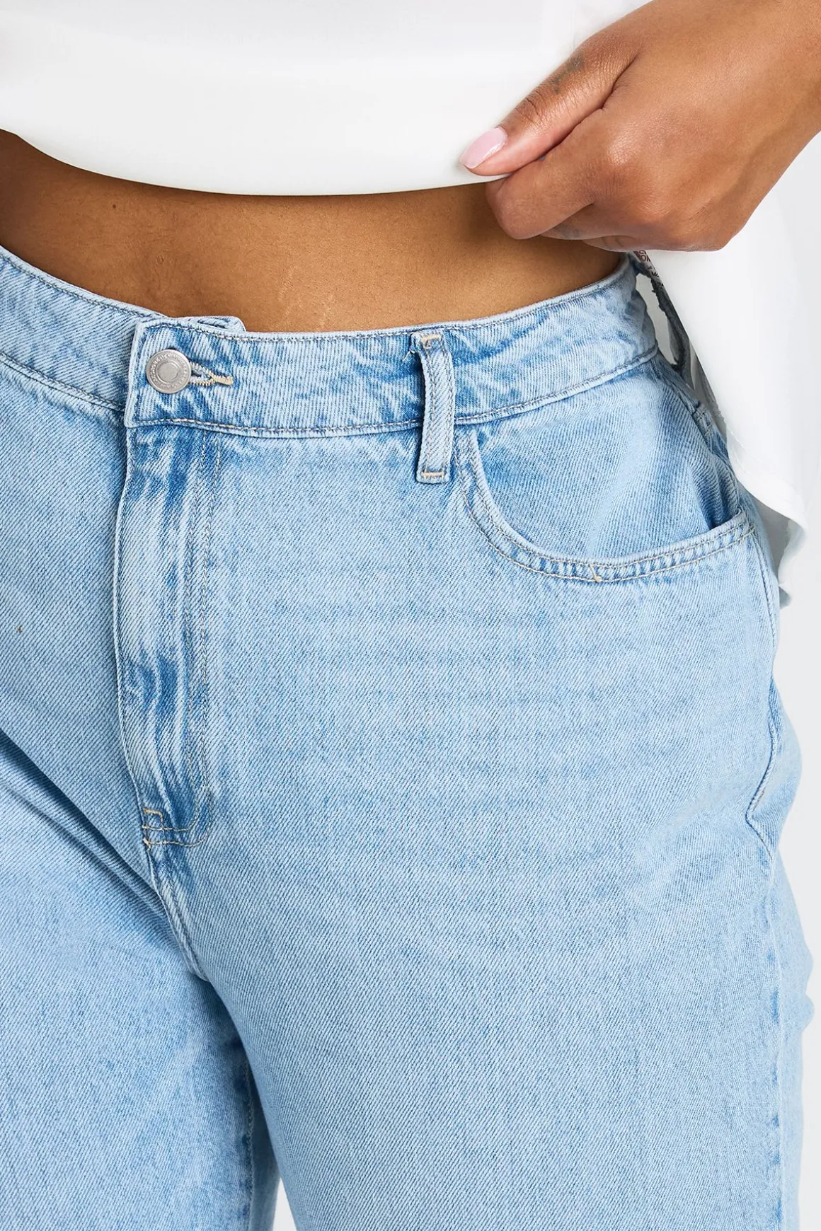 Jean Mom Taille Haute Plus Basics