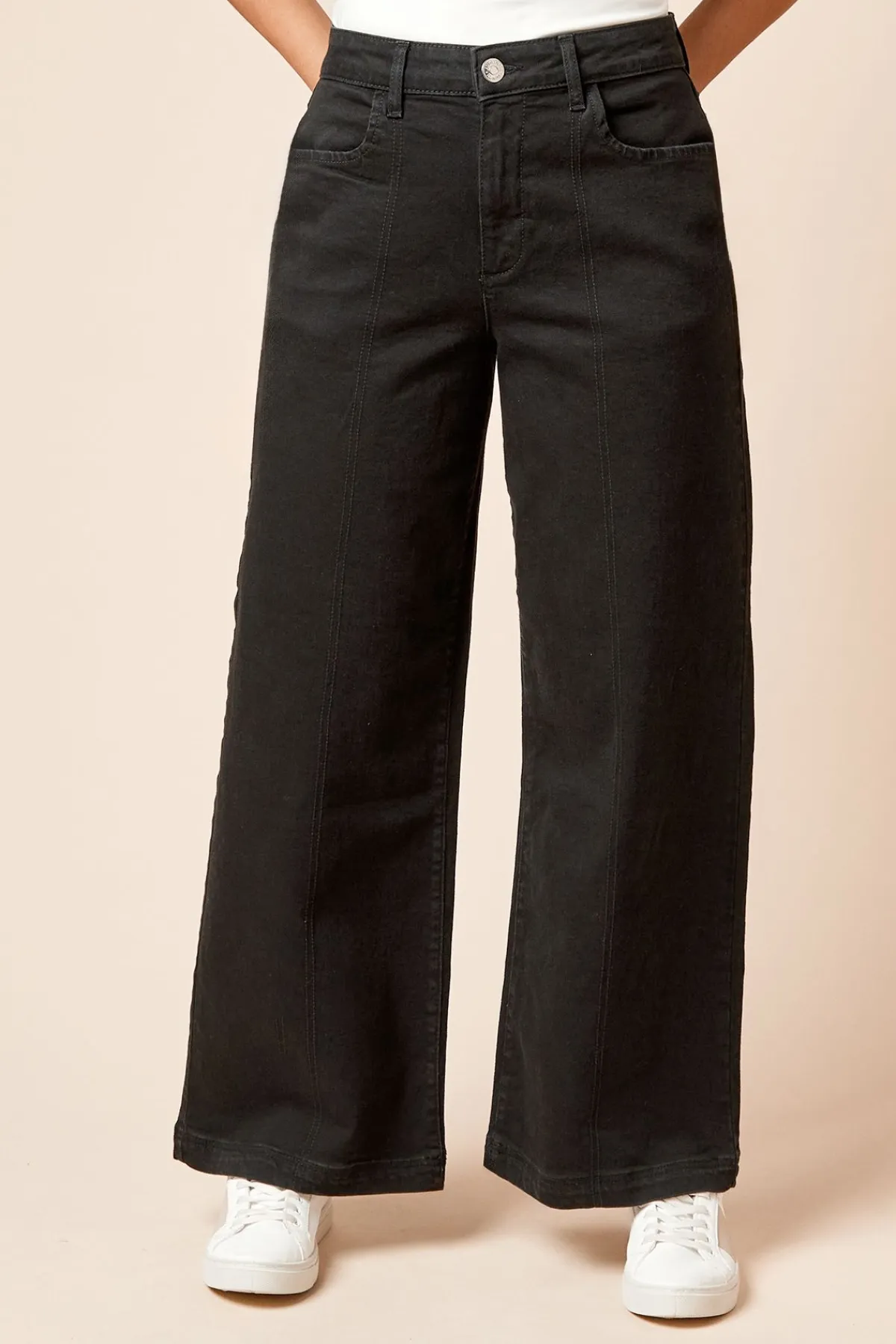 Dorothy Perkins Jean Petite Jambe Large avec Détails de Coutures<Femme Denim|Jeans