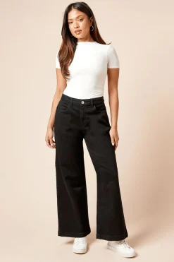 Dorothy Perkins Jean Petite Jambe Large avec Détails de Coutures<Femme Denim|Jeans