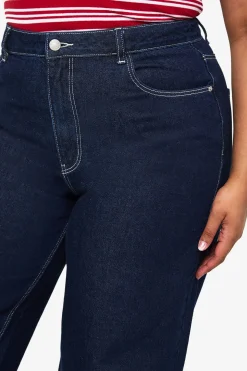 Jean Plus à coupe ample et taille mi-haute