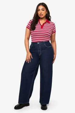 Jean Plus à coupe ample et taille mi-haute