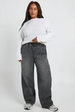 Jean Plus à taille élastique et jambes larges