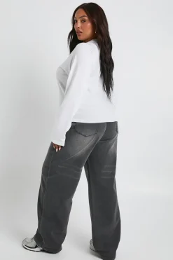 Jean Plus à taille élastique et jambes larges