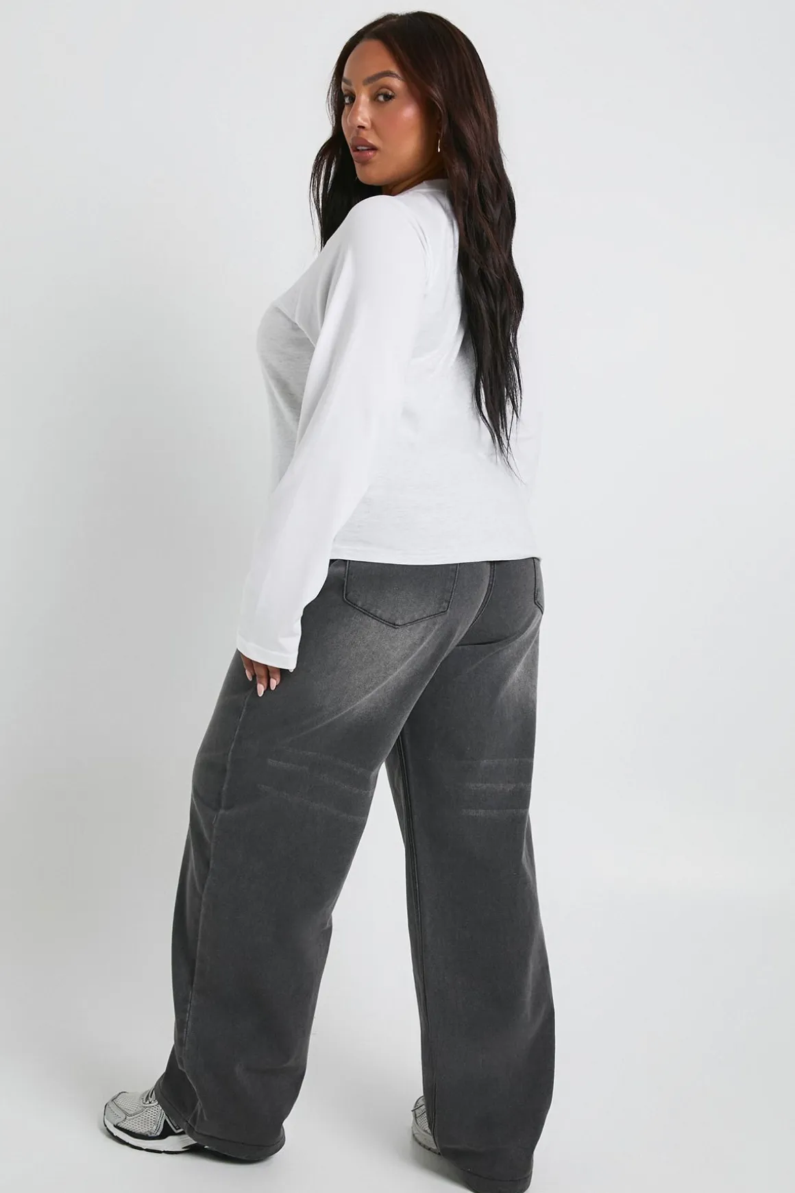 Jean Plus à taille élastique et jambes larges