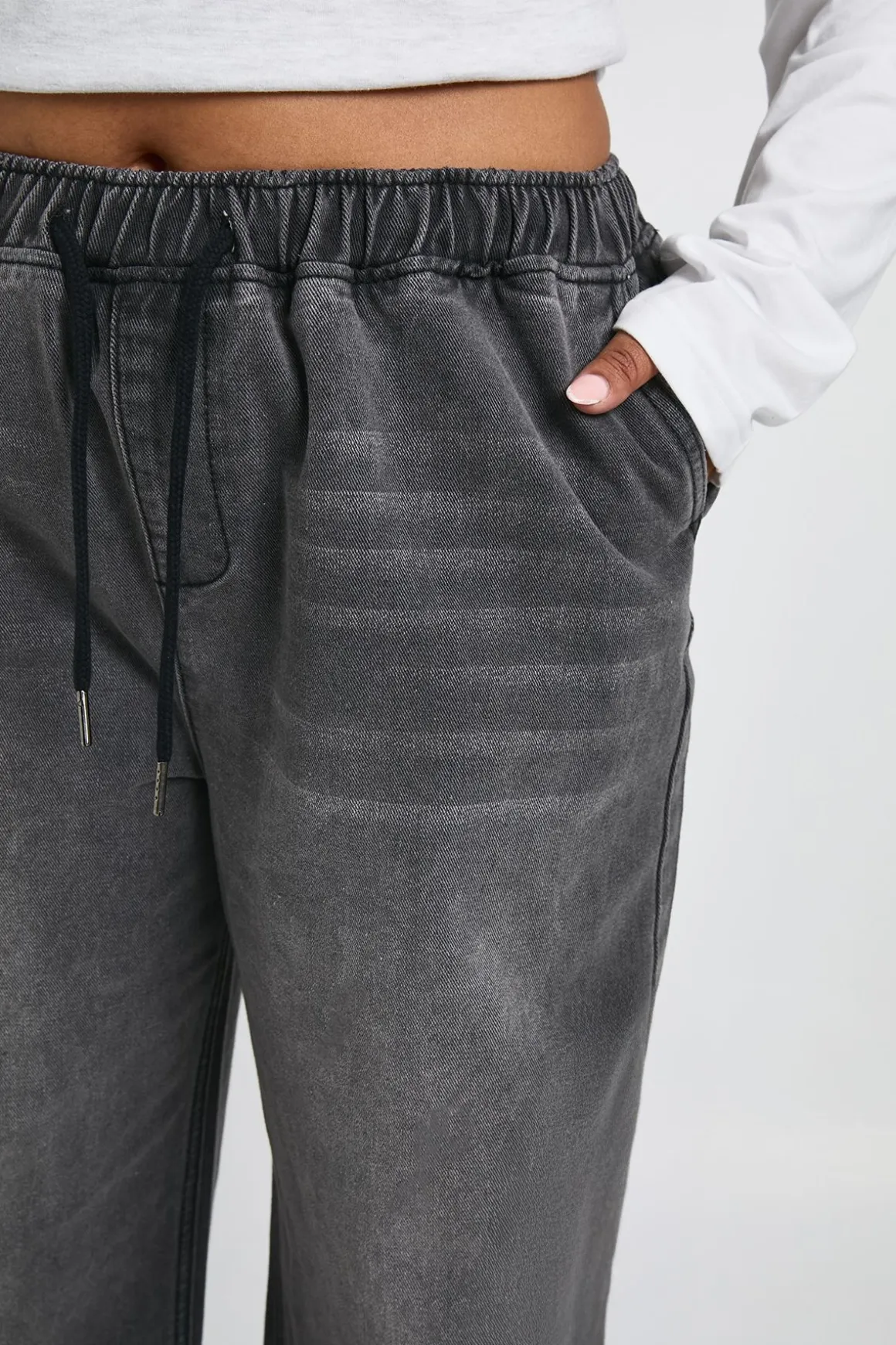 Jean Plus à taille élastique et jambes larges