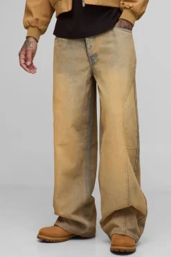 Jean pour grandes tailles, coupe ample, délavé, avec appliqué en forme d'étoile