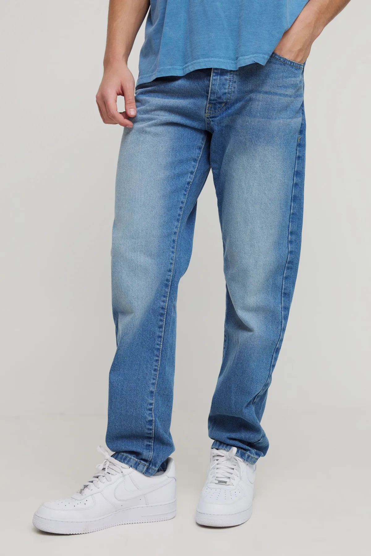 boohooMAN Jean Rigide Droit<Homme Denim|Denim