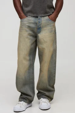 boohooMAN Jeans Baggy Rigid Antique Blue Washed<Homme Denim|Denim