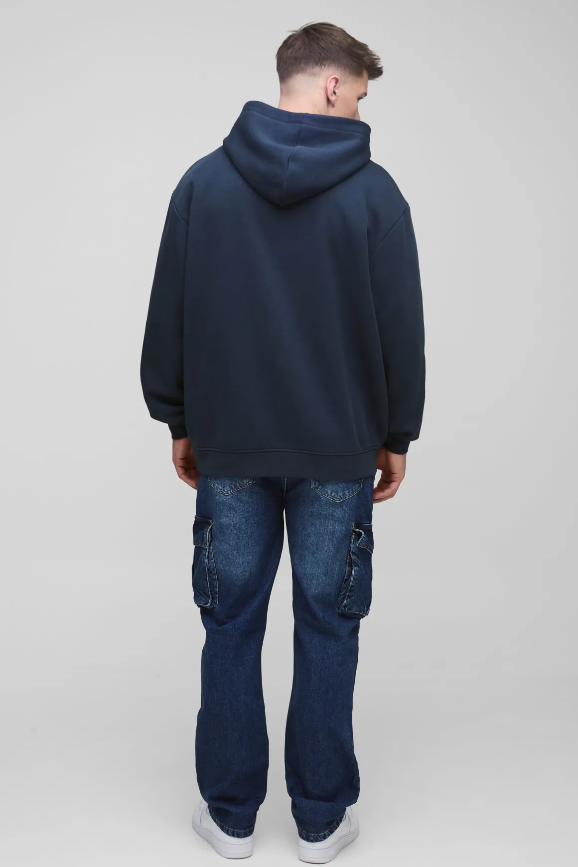 Jeans cargo droits, rigides et pour grandes tailles